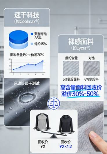  运动服尾货回收：行家拆解“速干”与“裸感”背后，科技面料每多1%含量，回收价差可能高达20%