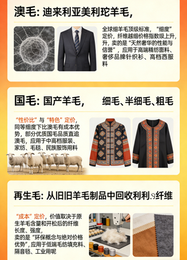 羊毛纱线回收：澳毛、国毛、再生毛的等级与价格体系